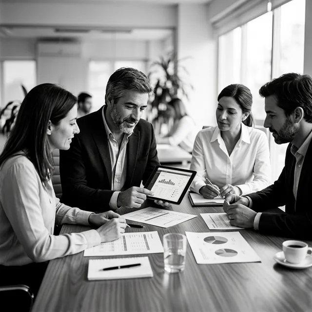 Equipo de consultores ITBS trabajando con un cliente